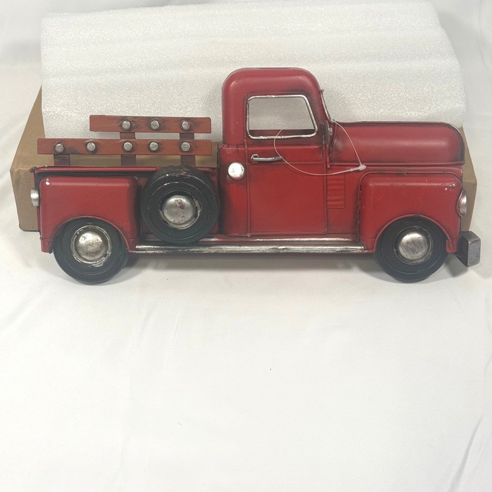 Vintage Metal Truck Wall Decor Red Rustic Farmhouse Pickup
